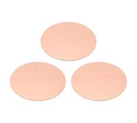 PATIKIL 3 Pcs Tôles Métalliques Estampées, 80mm Rondes Étiquettes Nom Métal Disque Plaque Feuille Cercle Pour Gravure Laser Estampage Dog Tags, 0.5mm d'Épaisseur, Ton Cuivré