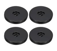 PATIKIL 3 Pouces Lourd Rotatif Pivotant Support, 4 Pcs 360˚ Rotation Paresseux Susan Platine avec Acier Boule Roulements pour Modèle Base Rotatif Plantes Téléviseur Ordinateurs, Noir