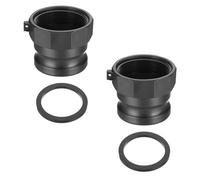 PATIKIL 3" Raccord À Crémaillère en Aluminium, 2 Pcs Part-C Bouchon Anti-Poussière Adaptateur Mâle Filetage Femelle NPT Raccord À Crémaillère Coupleur À Déconnexion, Noir