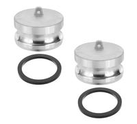 PATIKIL 3" Raccord Aluminium À Crémaillère, 2 Pcs Part-DP Bouchon Anti-Poussière Adaptateur Mâle Filetage Femelle NPT Raccord À Crémaillère Coupleur À Déconnexion, Argent