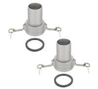PATIKIL 3" Raccord Camlock en Aluminium, 2 Pcs Part-C Bouchon Anti-Poussiere Adaptateur Male Filetage Femelle NPT Raccord A Verrouillage Rapide Coupleur Camlock Adaptateur, Argent