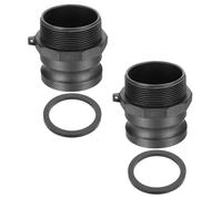 PATIKIL 3" Raccord Camlock en Aluminium, 2 Pcs Part-D Bouchon Anti-Poussière Adaptateur Mâle Filetage Femelle NPT Raccord À Verrouillage Rapide Coupleur Camlock Adaptateur De Tuyau, Noir