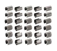 PATIKIL 3 Taille Cuir Corde Clip, 120Pcs Tubes Cylindriques en Métal Embouts Pliables Ouverture Crimps Attache pour La Fabrication de Bijoux Tassel Cordons en Cuir Bricolage, Noir