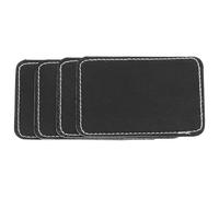 PATIKIL 3" x 2" Patchs en Cuir PU avec Adhésif pour Chapeaux, 20 Pièces, Rectangle Personnalisable pour Chapeaux, Réparation de Tissu, Couture Laser, Vêtements, Sacs, Bricolage, Noir