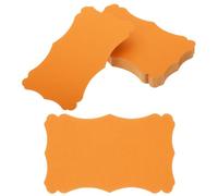 PATIKIL 3"x5" Cartes de Visite en Papiers Vierges, 50 Paquets Petites Cartes d'Index Flash Mots Carte de Message Mini Étiquettes en Papier Dentelle pour Cadeau DIY, Orange