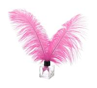 PATIKIL 30 Pcs Plumes d'Autruche Naturelles en Vrac 10-12 Pouces / 25-30 cm Grandes Plumes d'Autruche pour Artisanat Décoration de Maison Mariage Fête Décoration de Vase (Rouge Rose)