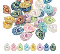 PATIKIL 30 Pcs Strass En De Larme Oeil De Cheval 18x25mm Couleurs | Strass Coudre Oeil De Paon Dos Plat Gemmes En Résine Imperméable Décorations DIY Vêtements Chaussures Sacs Robes