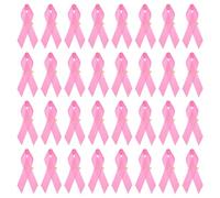 PATIKIL 30 Pièces Épingles Ruban en Polyester Satiné Rose, Ruban de Sensibilisation Satiné avec Épingles de Sûreté