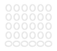 PATIKIL 30 Pièces Rondelles Plates en Ptfe 14X20X2mm 0,55" ID X 0,79" OD X 0,08" D'Épaisseur Joint D'Étanchéité Entretoise Bride pour Machines Tuyaux Vannes Industries Pétrolières, Blanc