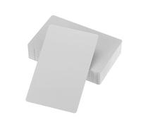 PATIKIL 300 Paquet Métal Business Cartes Pure, 0,45 mm Épaisseur 3.4x2.1 pouce Aluminium Laser Gravure Imprimable Nom Carte pour DIY, Argent Ton