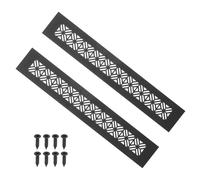 PATIKIL 300mm x 50mm Grille D'Aération Pour Porte, 2 Pcs Grille De Ventilation Louvré En Aluminium Lourd Avec Vis De Fixation Pour Porte D'Armoire De Cabinet, Noir