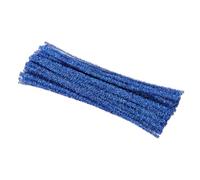 PATIKIL 30cm/11.8" Cure-pipes Chenille, 100Pcs Bâtonnets Flous à Paillettes pour l'Artisanat DIY et la Décoration Créative, Bleu