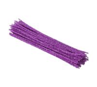 PATIKIL 30cm/11.8" Cure-pipes Chenille, 100Pcs Bâtonnets Flous à Paillettes pour l'Artisanat DIY et la Décoration Créative, Violet