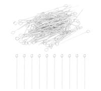 PATIKIL 30mm Épingle à Oeil Aiguilles Environ 400Pcs 21 Jauge Épingles à Tête Métallique, Broches à Œil Ouvert pour la Fabrication de Bijoux, Boucles d'Oreilles, Colliers, Ton Argenté