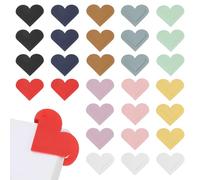 PATIKIL 30Pcs Marque-pages en Forme de Cœur en Cuir Multicolore | Marque-pages Mignons pour Coin de Page, Accessoires de Livre pour Amateurs de Lecture Cadeaux pour Femmes Hommes
