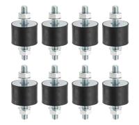 PATIKIL 30x40mm Silentblocs En Caoutchouc, 8 Pcs Supports Anti-Vibrations Cylindriques En Caoutchouc M6 Avec Ecrous Pour Moteurs De Garage Compresseurs D'Air Moteurs (Type VV)