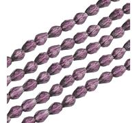 PATIKIL 325 Pcs Larme Facettes Verre Cristal Perles, Violet Bicone Pierre Naissance Perle Assortiments Vertical Trou Forme pour Bricolage Artisanat,4x6mm