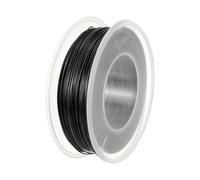 PATIKIL 328 Pieds Fil Suspendu pour Photos, Câble Enduit 304 Corde en Acier Inoxydable pour Cadre Photo Œuvre Miroir Corde à Linge Garde-Corps, Noir 0,02" de Diamètre Charge de 27,5 Lb