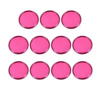 PATIKIL 32mm 1 2/7" Rose Red Round Book Binding Discs, 11 Pcs Aluminum Alloy Discbound Expansion Discs Round Binder Rings For DIY Notebook Planner