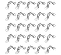 PATIKIL 32mm Collier Rigide Pour Tuyau, 25 Pcs De Conduit En Acier Inoxydable 304 Support En U À 2 Troux Pour Tuyau Pour Fixation De Câbles Et Tuyaux (1-1/4")