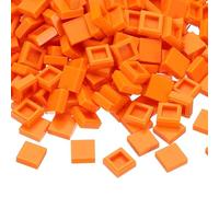 PATIKIL 333 Pcs Blocs Plats en Vrac, 1x1 Carre Orange Jaune Tuiles Classiques Surface Lisse Mini Accessoires De Construction Briques Compatibles Kits pour Construire