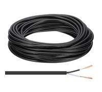 PATIKIL 33Ft 18/2 Fil PVC, Câble Électrique Souple Isolé Résistant À La Chaleur 300V SVT Rond Pour Fil LED, Câble Audio, Haut-Parleur, Noir, Certifié UL