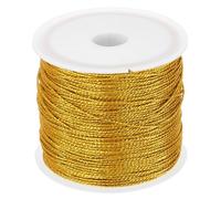 PATIKIL 35 m/38 Yards Métallique Cordon, 1 Rouleau 0,6 mm Dia Clinquant Ornement Ficelle Fil pour Artisanat Perles Bijoux Fabrication Cadeau Emballage Décoration, Or