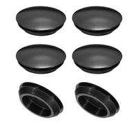 PATIKIL 35mm Diamètre Silicone Rond Snap, 6 Pièces en Type Verrouillage Mobilier Trou Bouchon Bouton Protecteur Couvercle Tête Convient pour Trou de 35mm, Noir