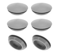 PATIKIL 35mm Diamètre Silicone Rond Snap, 6 Pièces en Type Verrouillage Mobilier Trou Bouchon Bouton Protecteur Cap Tête Convient pour Trou de 35mm, Gris