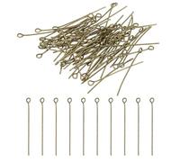 PATIKIL 35mm Épingle à Oeil Aiguilles Environ 400Pcs 21 Jauge Épingles à Tête Métallique, Broches à Œil Ouvert pour la Fabrication de Bijoux, Boucles d'Oreilles, Colliers, Bronze