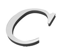 PATIKIL 3D Acrylique Alphabet Miroir Paroi Autocollants Lettre C Autoadhésif Maison Décoration Lettre Signe Art Autocollant Décalcomanie pour Bricolage Maison Décoration Argenté