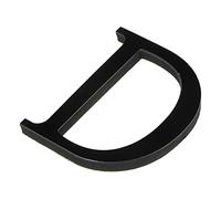 PATIKIL 3D Acrylique Alphabet Miroir Paroi Autocollants Lettre D Autoadhésif Maison Décoration Lettre Signe Art Autocollant Décalcomanie pour Bricolage Maison Décoration Noir