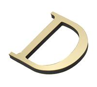 PATIKIL 3D Acrylique Alphabet Miroir Paroi Autocollants Lettre D Autoadhésif Maison Décoration Lettre Signe Art Autocollant Décalcomanie pour Bricolage Maison Décoration Clair Doré