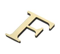 PATIKIL 3D Acrylique Alphabet Miroir Paroi Autocollants Lettre F Autoadhésif Maison Décoration Lettre Signe Art Autocollant Décalcomanie pour Bricolage Maison Décoration Clair Doré