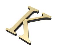 PATIKIL 3D Acrylique Alphabet Miroir Paroi Autocollants Lettre K Autoadhésif Maison Décoration Lettre Signe Art Autocollant Décalcomanie pour Bricolage Maison Décoration Clair Doré