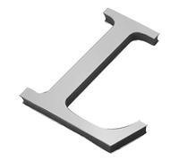 PATIKIL 3D Acrylique Alphabet Miroir Paroi Autocollants Lettre L Autoadhésif Maison Décoration Lettre Signe Art Autocollant Décalcomanie pour Bricolage Maison Décoration Argenté