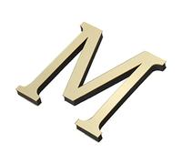 PATIKIL 3D Acrylique Alphabet Miroir Paroi Autocollants Lettre M Autoadhésif Maison Décoration Lettre Signe Art Autocollant Décalcomanie pour Bricolage Maison Décoration Clair Doré