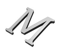 PATIKIL 3D Acrylique Alphabet Miroir Paroi Autocollants Lettre M Autoadhésif Maison Décoration Lettre Signe Art Autocollant Décalcomanie pour Bricolage Maison Décoration Argenté