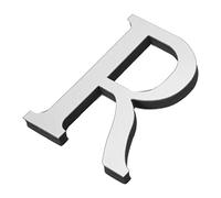 PATIKIL 3D Acrylique Alphabet Miroir Paroi Autocollants Lettre R Autoadhésif Maison Décoration Lettre Signe Art Autocollant Décalcomanie pour Bricolage Maison Décoration Argenté