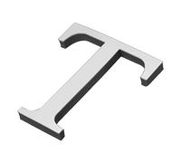 PATIKIL 3D Acrylique Alphabet Miroir Paroi Autocollants Lettre T Autoadhésif Maison Décoration Lettre Signe Art Autocollant Décalcomanie pour Bricolage Maison Décoration Argenté