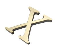 PATIKIL 3D Acrylique Alphabet Miroir Paroi Autocollants Lettre X Autoadhésif Maison Décoration Lettre Signe Art Autocollant Décalcomanie pour Bricolage Maison Décoration Clair Doré