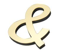 PATIKIL 3D Acrylique Alphabet Miroir Paroi Autocollants Symbol & Autoadhésif Maison Décoration Lettre Signe Art Autocollant Décalcomanie pour Bricolage Maison Décoration Clair Doré