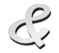 PATIKIL 3D Acrylique Alphabet Miroir Paroi Autocollants Symbol & Autoadhésif Maison Décoration Lettre Signe Art Autocollant Décalcomanie pour Bricolage Maison Décoration Argenté