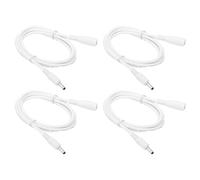 PATIKIL 3Ft Câble d'Extension d'Alimentation DC Mâle à Femelle 3,5 x 1,35 mm, 4 Pièces 24 AWG, Connecteur Adaptateur de Fil, Cordon de Charge pour Bande LED DVR Routeur Caméra, Blanc