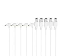 PATIKIL 3Ft Cordon d'Alimentation Usb Vers DC 2,5 x 0,7 mm, 5 Pièces, Adaptateur de Fil 24 AWG, Cordon de Charge pour Ventilateurs de Lumière, Haut-Parleur, Lampe de Table, Blanc