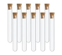 PATIKIL 3ml Tubes à Essai, 25Pcs 2.95x0.39Pouce en Verre Transparent à Fond Rond avec Bouchon pour Stockage de Sel, Expérience Scientifique, Propagation des Plantes