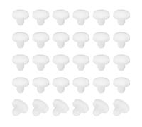 PATIKIL 3mm Diamètre Silicone Rond Snap, 30 Pièces en Type Verrouillage Mobilier Trou Bouchon Bouton Protecteur Couvercle Tête Convient pour Trou de 3mm, Blanc