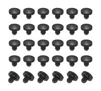 PATIKIL 3mm Diamètre Silicone Rond Snap, 30 Pièces en Type Verrouillage Mobilier Trou Bouchon Bouton Protecteur Couvercle Tête Convient pour Trou de 2,5-3mm, Noir