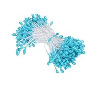PATIKIL 3mm Double Têtes Fleur Étamine, 150 pcs Artificielle Fleur Étamine Pistil Mat Perle Floral Étamine pour DIY Noël Carte Mariage Décoration, Ciel Bleu