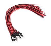 PATIKIL 3mm LED Diode Lumineuse, 24 Pcs 3-6V DC Mini LED Ampoules Pré-câblées Lampes Émettrices Pour RC DIY Éclairage Indicateur, Lumière Blanc Chaud